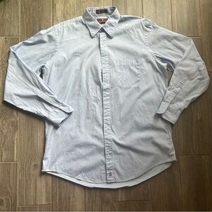 Nordstrom Classic 100% Long‎ Sleeve Cotton Light Blue Button Down, Size 16.5/36